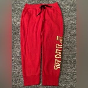 PINK VS Red Jogger with gold logo